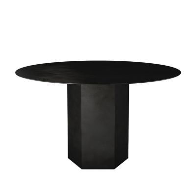 GUBI Epic Steel -ruokapöytä Midnight black