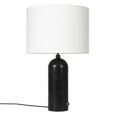 GUBI Gravity L pöytävalaisin black marble + valkoinen varjostin | Alk. 636,00 €