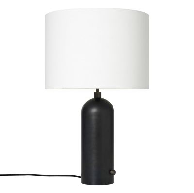 GUBI Gravity L pöytävalaisin blackend steel + valkoinen varjostin | Alk. 515,00 €