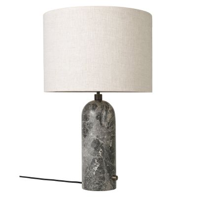 GUBI Gravity L pöytävalaisin Harmaa marmori-canvas | Alk. 592,00 €