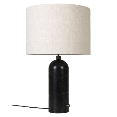 GUBI Gravity L pöytävalaisin Musta marmori-canvas | Alk. 560,00 €