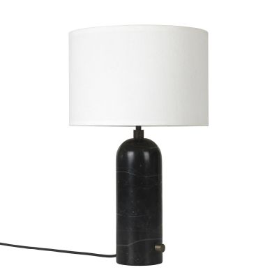 GUBI Gravity S pöytävalaisin black marble + valkoinen varjostin | Alk. 557,00 €