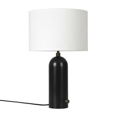 GUBI Gravity S pöytävalaisin blackend steel + valkoinen varjostin | Alk. 502,00 €