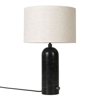 GUBI Gravity S pöytävalaisin Musta marmori-canvas | Alk. 508,00 €