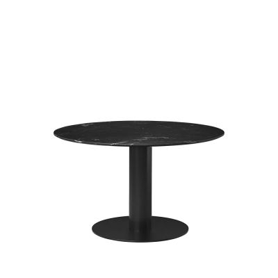 GUBI Gubi 2.0 -ruokapöytä Marble black, ø 110, musta runko | Alk. 2 519,10 €