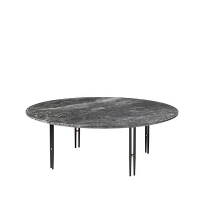 GUBI IOI sohvapöytä Grey emperador marble, ø 110, musta runko | Alk. 1 349,00 €