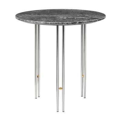GUBI IOI sohvapöytä Ø 50 cm Kromi-messinki-harmaa marmori | Alk. 899,00 €