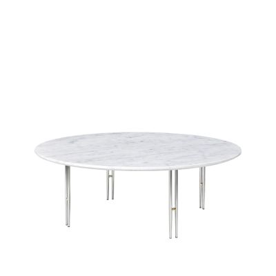GUBI IOI sohvapöytä White carrara marble-ø 110-kromi | Alk. 1 999,00 €