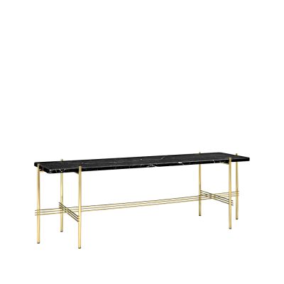 GUBI TS Console 1 -konsolipöytä marmori musta, messinkijalusta | Alk. 1 499,00 €