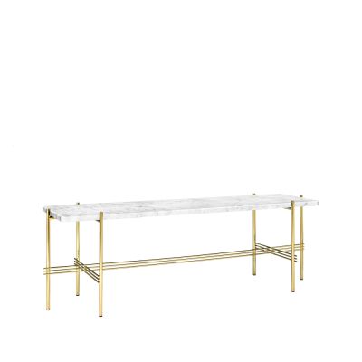 GUBI TS Console 1 -konsolipöytä marmori valkoinen, messinkijalusta | Alk. 1 499,00 €