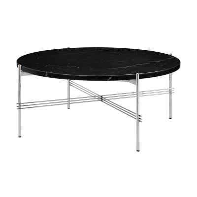 GUBI TS sohvapöytä kiillotettu teräs Ø 80 Black marquina marble | Alk. 1 294,00 €