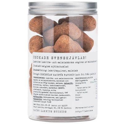 Haupt Lakrits Chokade Svenskjävlar! 250 g | Alk. 9,00 €