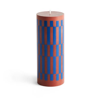 HAY Column Candle -pöytäkynttilä medium 20 cm Brown-blue | Alk. 26,00 €
