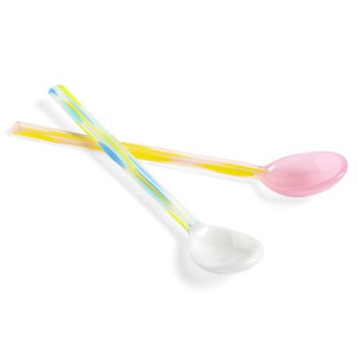 HAY Flat jäätelölusikat, 2 kpl, vaaleanpunainen/ valkoinen | Alk. 22,00 €