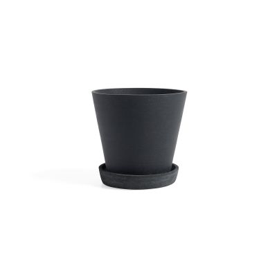 HAY HAY Flowerpot with saucer -ruukku M Ø14 cm Musta | Alk. 12,90 €