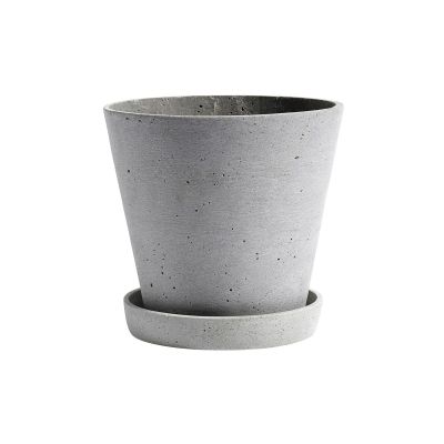 HAY HAY Flowerpot with saucer -ruukku XXL Ø26 cm Harmaa | Alk. 41,70 €