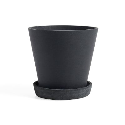 HAY HAY Flowerpot with saucer -ruukku XXL Ø26 cm Musta | Alk. 41,70 €