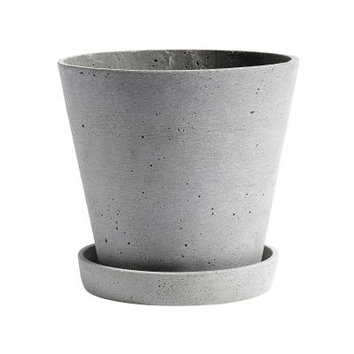 HAY HAY Flowerpot with saucer -ruukku XXXL Ø34 cm Harmaa | Alk. 71,10 €