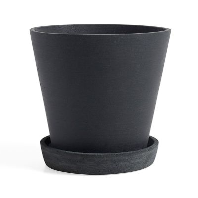 HAY HAY Flowerpot with saucer -ruukku XXXL Ø34 cm Musta | Alk. 71,10 €