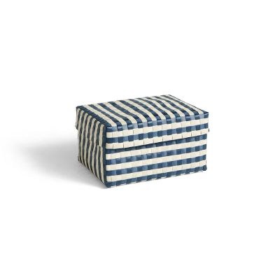 HAY Maxim Stripe Box -säilytyskori M 24x33,5 cm Blå-sand | Alk. 63,90 €