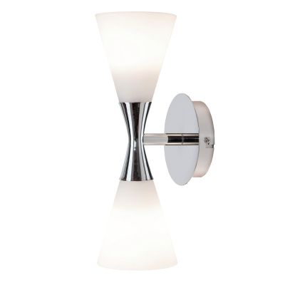 Herstal Harlekin duo seinävalaisin kromi-valkoinen | Alk. 69,00 €