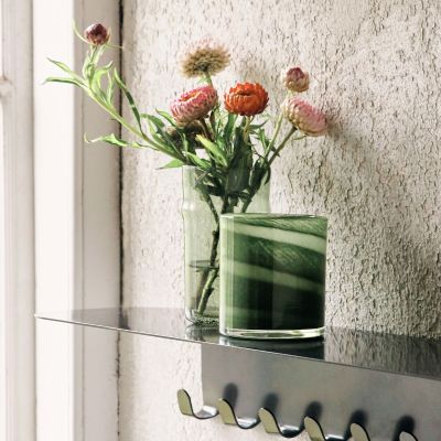 House Doctor Blur kynttilänjalka Ø9 cm vihreä