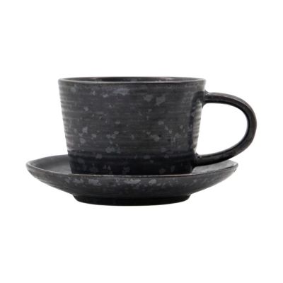 House Doctor Pion kuppi aluslautasella 23 cl Musta-ruskea | Alk. 11,00 €