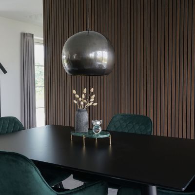 House Nordic Albi pallovalaisin Ø25cm tummanharmaa/messinki