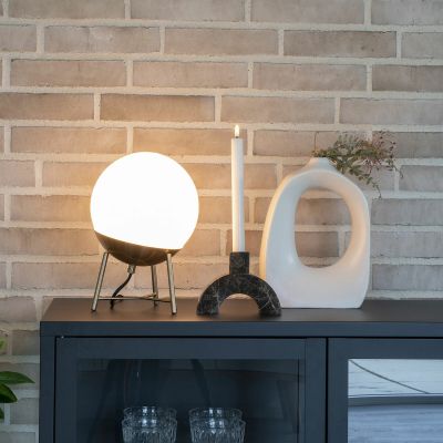 House Nordic Chelsea pöytävalaisin Ø20 cm valkoinen/messinki | Alk. 83,00 €