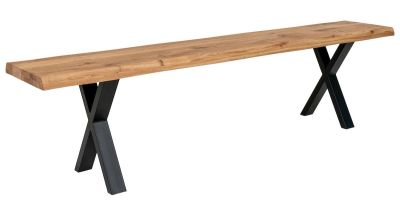 House Nordic Toulon penkki öljytty tammi/musta 180x34 cm | Alk. 439,00 €