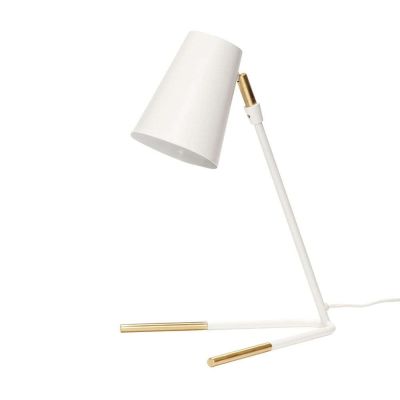 Hübsch - Slant Pöytävalaisin White/Brass | Alk. 86,00 €