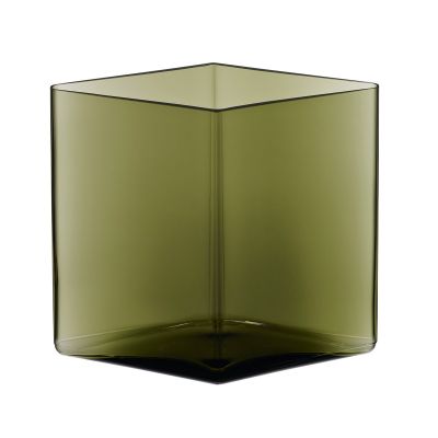 Iittala Ruutu maljakko 20,5 x 18 cm sammaleenvihreä | Alk. 161,90 €