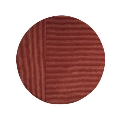 Kateha Dunes Straight -matto pyöreä Dusty red, 220 cm | Alk. 2 017,90 €