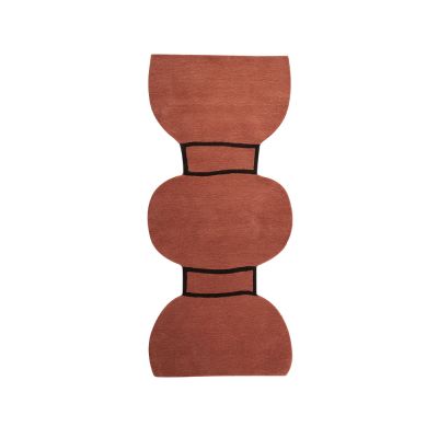 Kateha Silhouette figure -matto Dusty red, 110 x 240 cm