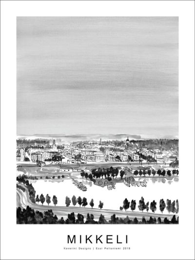 Kaverini Sella Mikkeli kaupunkijuliste 50x70 cm