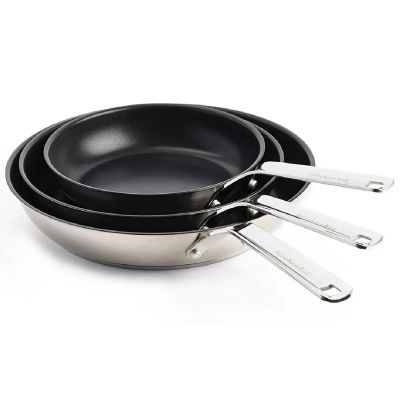 KitchenAid Paistinpannusarja 20 cm + 24 cm + 28 cm, ruostumaton teräs | Alk. 167,00 €