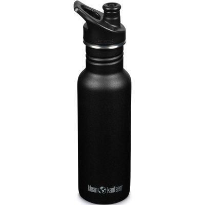 Klean Kanteen Classic Narrow -vesipullo, jossa Sport-korkki, 532 ml, musta | Alk. 23,10 €