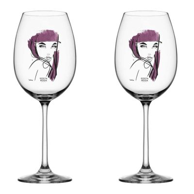 Kosta Boda All about you viinilasi 52 cl 2-pakkaus purppuranpunainen | Alk. 35,00 €