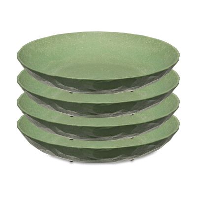 Koziol Club syvä lautanen Ø 22 cm 4-pakkaus Nature leaf green | Alk. 20,00 €