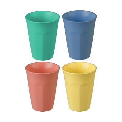 Koziol Nora kuppi M 30 cl 4-pakkaus Sininen-koralli-vihreä-keltainen | Alk. 21,50 €