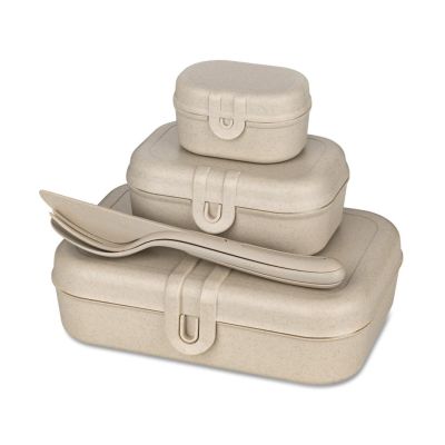 Koziol Pascal Ready Set 3 x lounasrasia ja aterimet Nature desert sand | Alk. 24,00 €
