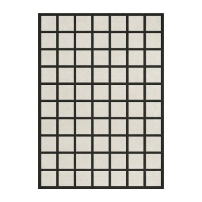 Layered Avenue Checked Bone -villamatto White, 180 x 270 cm