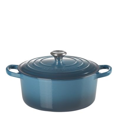 Le Creuset Signature Valurautapata pyöreä 24 cm 4,2 L Deep Teal | Alk. 197,00 €