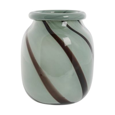 Lene Bjerre Marena vaasi Ø16 cm Green-black | Alk. 27,95 €