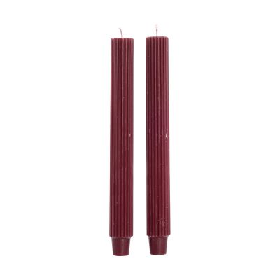 Lene Bjerre Ribbat kynttilä 25 cm 2-pakkaus Pomegranate