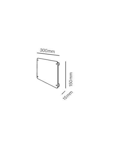 Light-Point - Rørhat Nimikyltti 15X30cm Ruostumaton Teräs