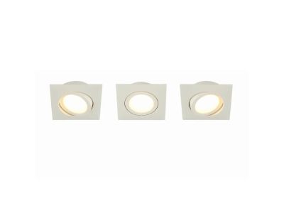 Lindby - Andrej Square LED Upotettuspotti 3 pcs. White Lindby | Alk. 40,00 €