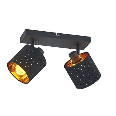Lindby - Darima 2 Kattovalaisin Black/Gold | Alk. 57,00 €