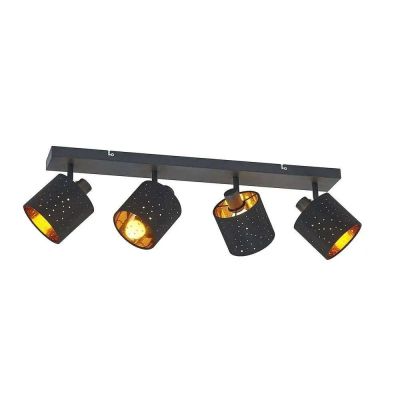 Lindby - Darima 4 Kattovalaisin Black/Gold | Alk. 40,00 €