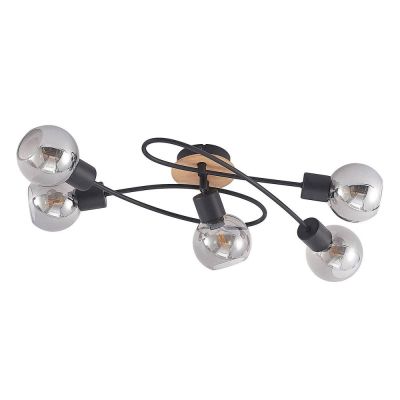Lindby - Eridia 5 Kattovalaisin Black/Wood | Alk. 52,00 €